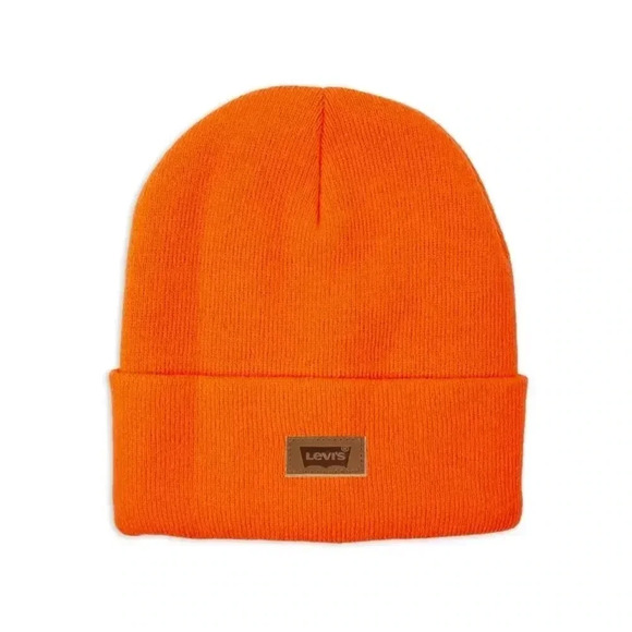 NWT Levi’s All Season Leather Logo Patch Beanie - Picture 1 of 11